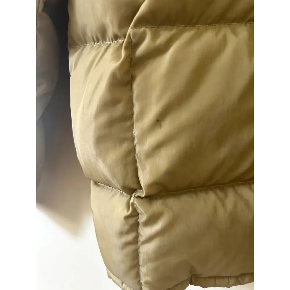 Vintage 90s Tan Cabela's Goose Down Quilted Puffer Coat Hunting Men's Large